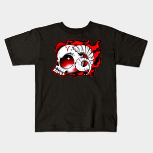 Aries skull Kids T-Shirt